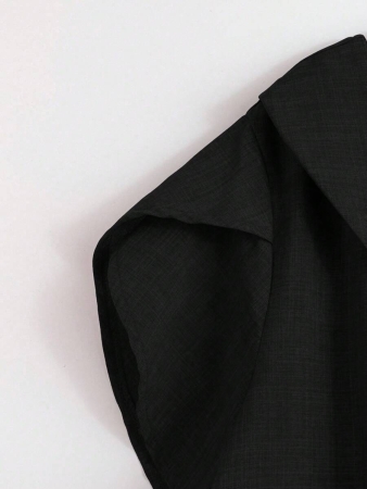 Linhara Women's Asymmetric Peplum Short Sleeve Casual Blouse For Summer - Image 14