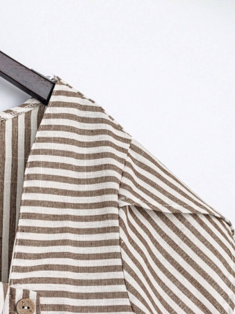 Linhara Women's Asymmetric Peplum Short Sleeve Casual Blouse For Summer - Image 29