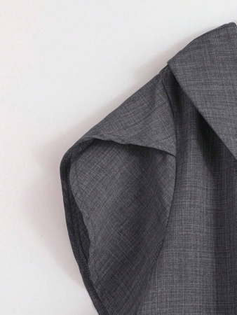 Linhara Women's Asymmetric Peplum Short Sleeve Casual Blouse For Summer - Image 48