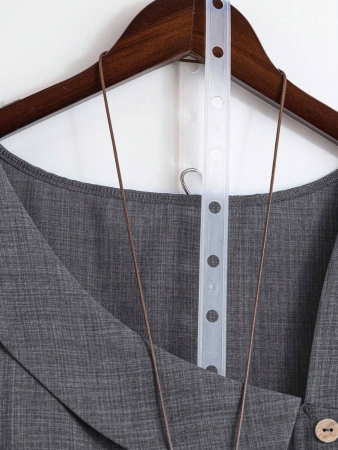 Linhara Women's Asymmetric Peplum Short Sleeve Casual Blouse For Summer - Image 49