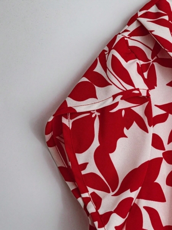 Linhara Women's Asymmetric Peplum Short Sleeve Casual Blouse For Summer - Image 63