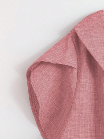 Linhara Women's Asymmetric Peplum Short Sleeve Casual Blouse For Summer - Image 69