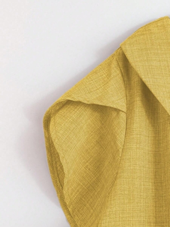 Linhara Women's Asymmetric Peplum Short Sleeve Casual Blouse For Summer - Image 79