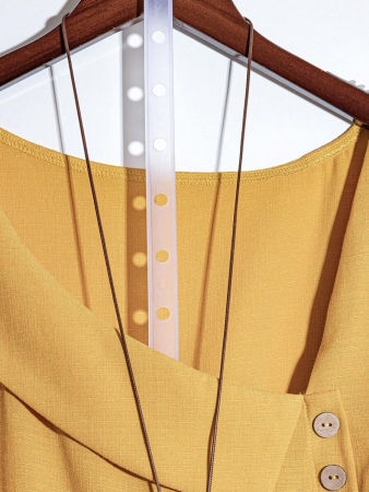 Linhara Women's Asymmetric Peplum Short Sleeve Casual Blouse For Summer - Image 90