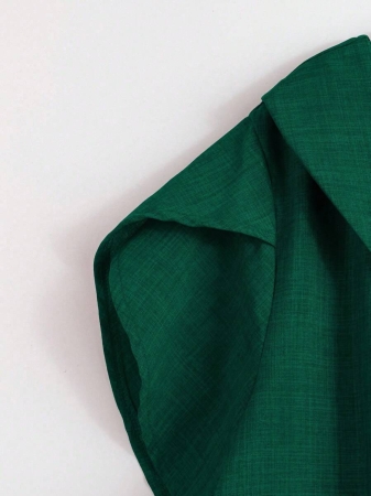 Linhara Women's Asymmetric Peplum Short Sleeve Casual Blouse For Summer - Image 94