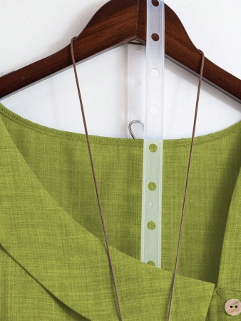 Linhara Women's Asymmetric Peplum Short Sleeve Casual Blouse For Summer - Image 108