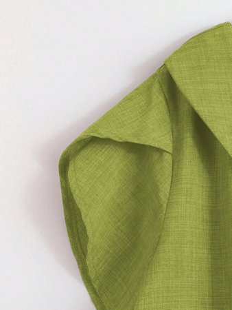 Linhara Women's Asymmetric Peplum Short Sleeve Casual Blouse For Summer - Image 109