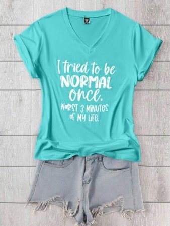 Calvaya Plus Size Women's Slogan Print Round Neck Short Sleeve Casual T-Shirt, For Summer