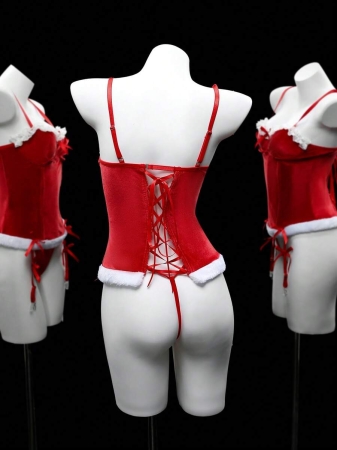 Seduluxe 4pcs/Set Women's Wireless Sexy Lingerie Set (Christmas) - Image 8