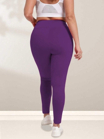 Women's Plus Size Leggings With Pockets Stretchy Yoga Pants Tummy Control High Waist Workout Leggings - Image 6