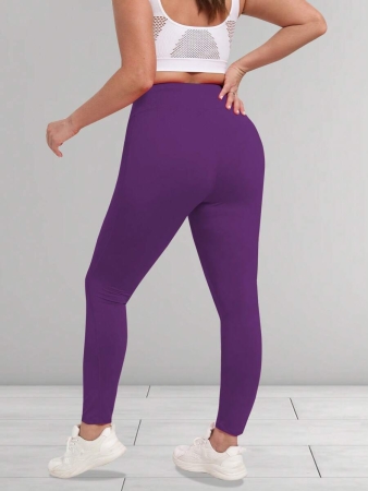 Women's Plus Size Leggings With Pockets Stretchy Yoga Pants Tummy Control High Waist Workout Leggings - Image 9