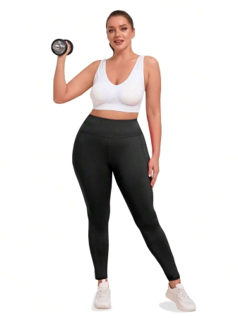 Women's Plus Size Leggings With Pockets Stretchy Yoga Pants Tummy Control High Waist Workout Leggings - Image 14