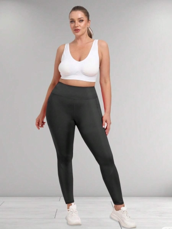Women's Plus Size Leggings With Pockets Stretchy Yoga Pants Tummy Control High Waist Workout Leggings - Image 18