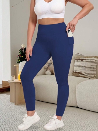 Women's Plus Size Leggings With Pockets Stretchy Yoga Pants Tummy Control High Waist Workout Leggings - Image 22