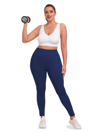 Women's Plus Size Leggings With Pockets Stretchy Yoga Pants Tummy Control High Waist Workout Leggings - Image 24