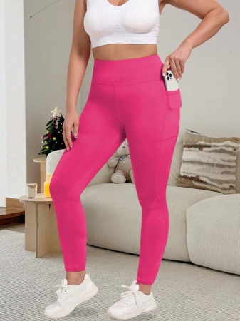 Women's Plus Size Leggings With Pockets Stretchy Yoga Pants Tummy Control High Waist Workout Leggings - Image 31