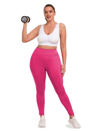 Women's Plus Size Leggings With Pockets Stretchy Yoga Pants Tummy Control High Waist Workout Leggings - Image 32