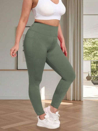 Women's Plus Size Leggings With Pockets Stretchy Yoga Pants Tummy Control High Waist Workout Leggings - Image 39
