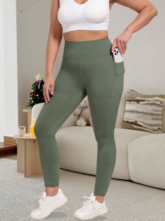 Women's Plus Size Leggings With Pockets Stretchy Yoga Pants Tummy Control High Waist Workout Leggings - Image 41