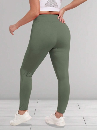 Women's Plus Size Leggings With Pockets Stretchy Yoga Pants Tummy Control High Waist Workout Leggings - Image 43