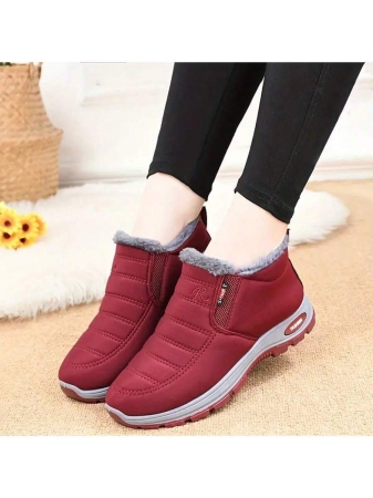 Super Warm Winter Boots For Men And Women - Thick-Soled Boots, Polar-Level Cold-Weather Warm Ankle Boots, High-Density Lining And Heat-Locking Technology, Solid Color And Simple Design, Suitable For Outdoor Hiking, Casual Wear, Hiking Boots, Hiking Shoes, Fashionable Winter Boots, Durable PVC Sole - Image 4