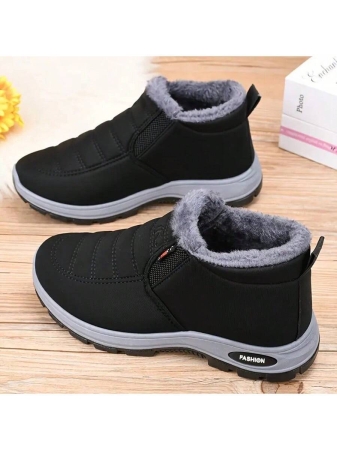 Super Warm Winter Boots For Men And Women - Thick-Soled Boots, Polar-Level Cold-Weather Warm Ankle Boots, High-Density Lining And Heat-Locking Technology, Solid Color And Simple Design, Suitable For Outdoor Hiking, Casual Wear, Hiking Boots, Hiking Shoes, Fashionable Winter Boots, Durable PVC Sole - Image 6