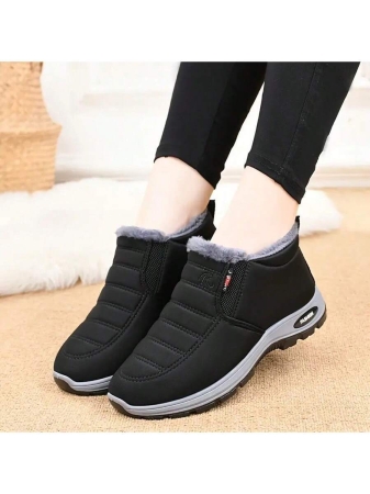 Super Warm Winter Boots For Men And Women - Thick-Soled Boots, Polar-Level Cold-Weather Warm Ankle Boots, High-Density Lining And Heat-Locking Technology, Solid Color And Simple Design, Suitable For Outdoor Hiking, Casual Wear, Hiking Boots, Hiking Shoes, Fashionable Winter Boots, Durable PVC Sole - Image 7