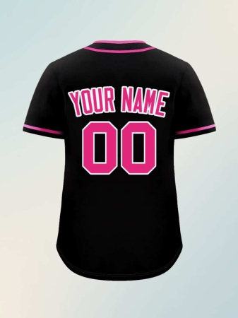 Customizable Black Baseball Jersey, Personalized Team Name And Number, Soft And Comfortable Fabric, Party Sports Baseball Jersey, Game Day, Training, Fan Gear - Image 5