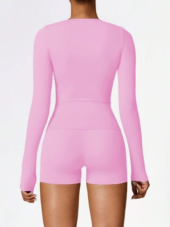 A Set Of Women's Gym Workouts Suitable For Yoga Exercises, Running, And Festivals Can Be Worn - Image 3