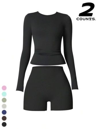 A Set Of Women's Gym Workouts Suitable For Yoga Exercises, Running, And Festivals Can Be Worn - Image 8