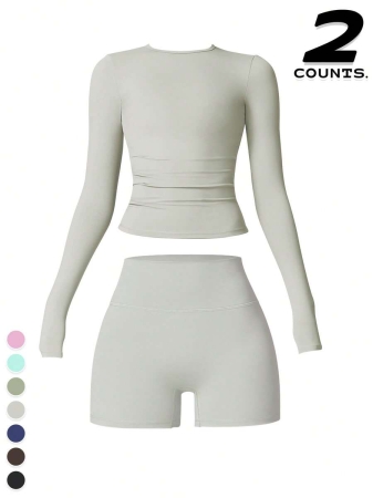 A Set Of Women's Gym Workouts Suitable For Yoga Exercises, Running, And Festivals Can Be Worn - Image 14