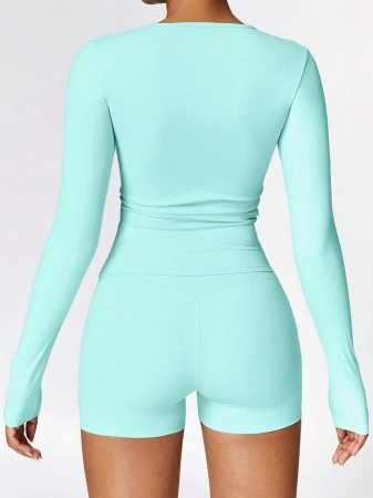 A Set Of Women's Gym Workouts Suitable For Yoga Exercises, Running, And Festivals Can Be Worn - Image 25