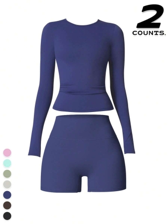 A Set Of Women's Gym Workouts Suitable For Yoga Exercises, Running, And Festivals Can Be Worn - Image 26