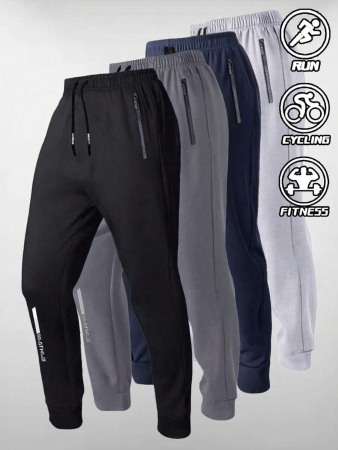 Men's Sports Pants, Quick-Dry Outdoor Casual Drawstring Sweatpants, Elastic Waist - Image 2