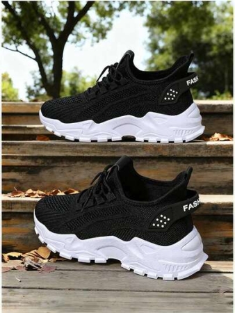 FZY Breathable Mesh Sneakers] Lightweight Breathable Mesh Sneakers EVA Sole, Comfortable Ankle Support, Lace-Up Low-Top Running & Tennis Shoes For Men And Women, Retro Style, All-Season Wear, Fitness Wear,The Elegant Ladies' Sports Shoes Are Perfect For Wearing On Halloween. They Are A Must-Have Item For Your Outfit.