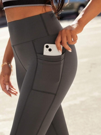 Easify SHEIN Sport Women High Waist Casual Fitness Leggings With Pockets Yoga Pants - Image 12