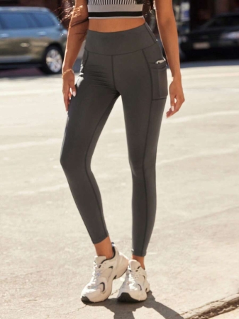 Easify SHEIN Sport Women High Waist Casual Fitness Leggings With Pockets Yoga Pants - Image 17