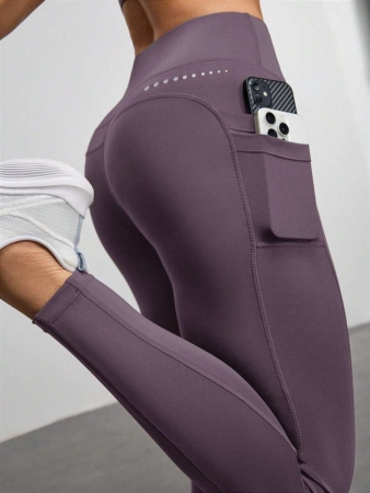 Easify SHEIN Sport Women High Waist Casual Fitness Leggings With Pockets Yoga Pants - Image 19