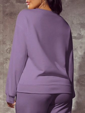 SHEIN SXY Letter Graphic Drop Shoulder Sweatshirt,Long Sleeve Tops In Fall/Winter - Image 23