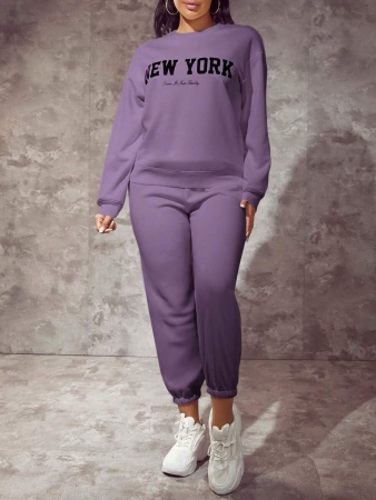 SHEIN SXY Letter Graphic Drop Shoulder Sweatshirt,Long Sleeve Tops In Fall/Winter - Image 25