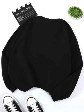 Lalippa Women's Casual Coffee Letter Embroidery Sweatshirt, Autumn/Winter - Image 3