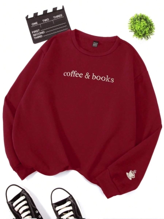 Lalippa Women's Casual Coffee Letter Embroidery Sweatshirt, Autumn/Winter - Image 22