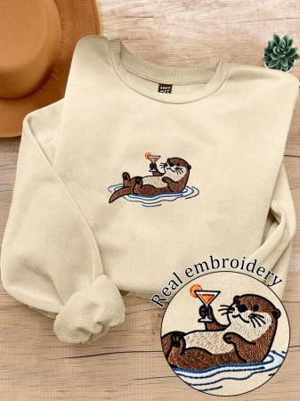 Lalippa Women's Casual Coffee Letter Embroidery Sweatshirt, Autumn/Winter - Image 24