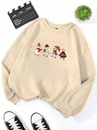 Lalippa Women's Casual Coffee Letter Embroidery Sweatshirt, Autumn/Winter - Image 34