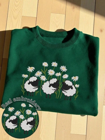 Lalippa Women's Casual Coffee Letter Embroidery Sweatshirt, Autumn/Winter - Image 36