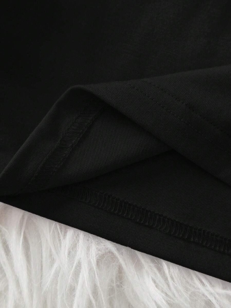 SHEIN LUNE Casual Loose Crew Neck Short Sleeve Women T-Shirt, Red, Suitable For Christmas, Merry Christmas, Reindeer, Christmas Tree,Christmas,Red Top - Image 6