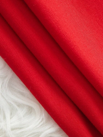 SHEIN LUNE Casual Loose Crew Neck Short Sleeve Women T-Shirt, Red, Suitable For Christmas, Merry Christmas, Reindeer, Christmas Tree,Christmas,Red Top - Image 29