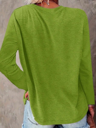 INAWLY Graphic Print Round Neck Casual Versatile Long Sleeve T-Shirt Graphic Tees Women Tops For Spring Fall Cloth For Women - Image 17