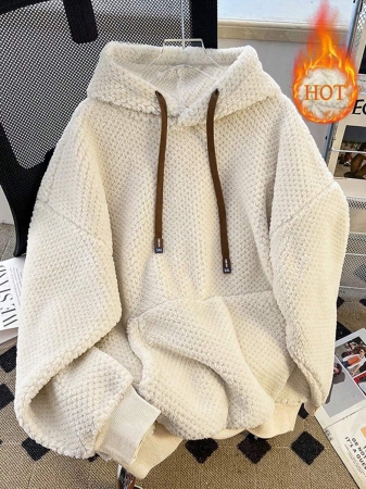 GlowEve 25pcs Autumn/Winter New Arrival High-End Niche Fuzzy Fleece Hoodie Sweatshirt Fall Cloth For Women - Image 34