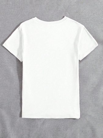 INAWLY Women's Casual Round Neck Puppy Doodle Print Short Sleeve T-Shirt, Versatile For Summer - Image 3